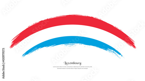 Free Download Flag of Luxembourg in grunge style stain brush with waving effect on isolated white background - GFXLoad