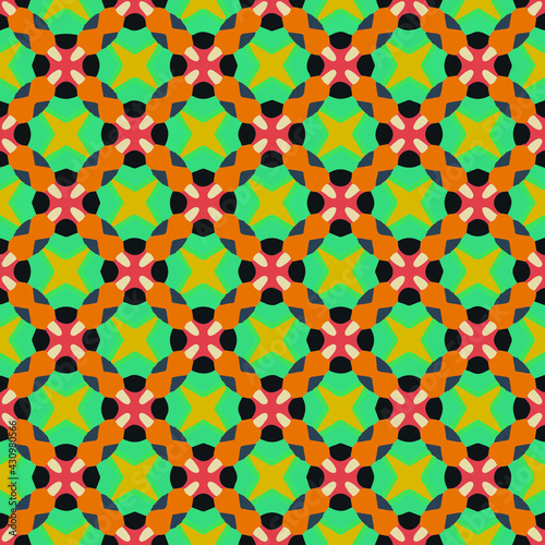 Wallpaper Mural Seamless vector pattern in geometric ornamental style. ornament for wrapping, background or book Torontodigital.ca