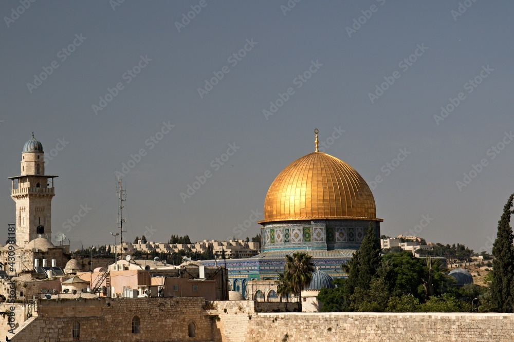 Jerusalem Old Town, Dome of the Rock at Temple Mount. Israel.