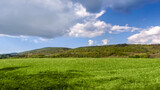 Idyllic rural view of beautiful farmland in the beautiful surroundings of the Iron Mountains