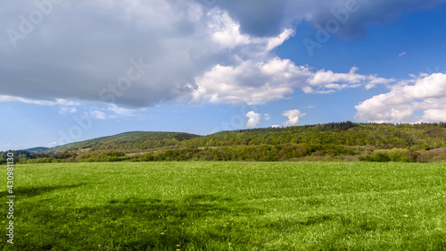 Idyllic rural view of beautiful farmland in the beautiful surroundings of the Iron Mountains