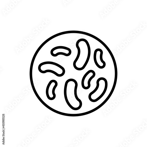 Dysbiosis icon. Stomach disease vector illustration. Isolated contour of orthopedic material on white background. Editable stroke.