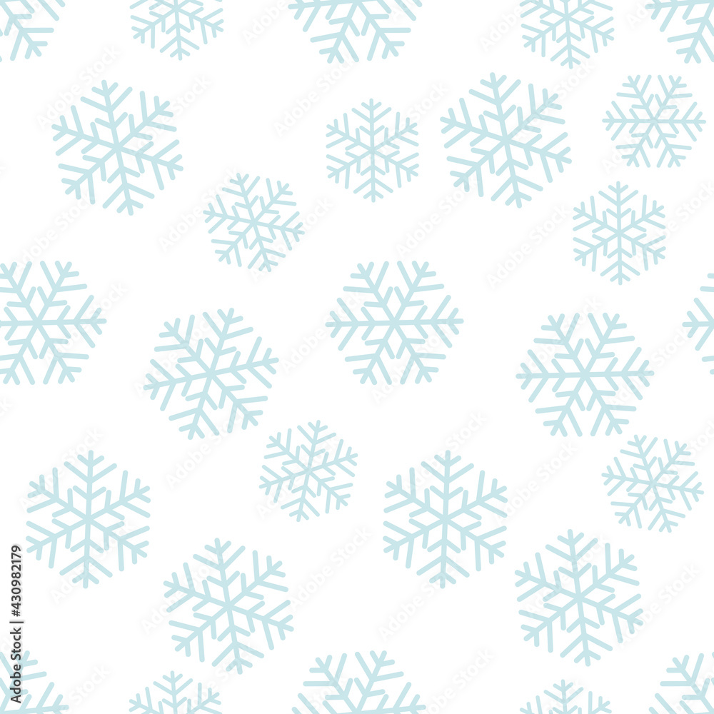 Seamless pattern with snowflakes. Merry Christmas and Happy New Year Pattern. Minimalism