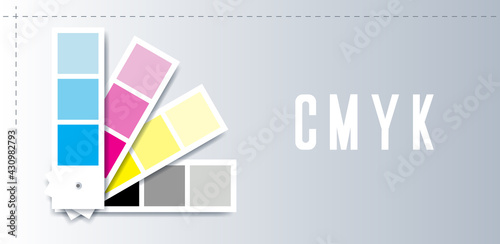 CMYK colors model vector illustration