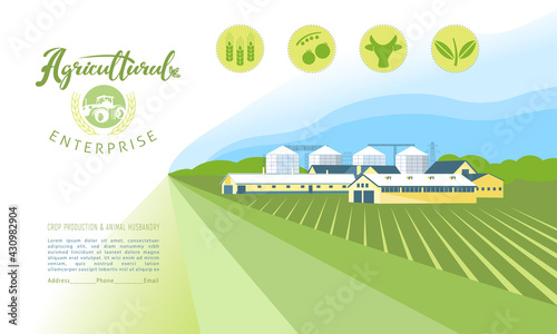 Brochure or landing page of an agricultural firm