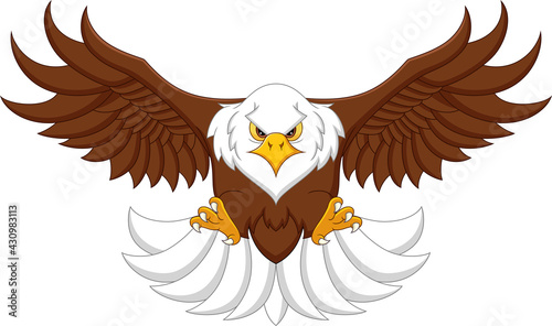 cartoon eagle flying
