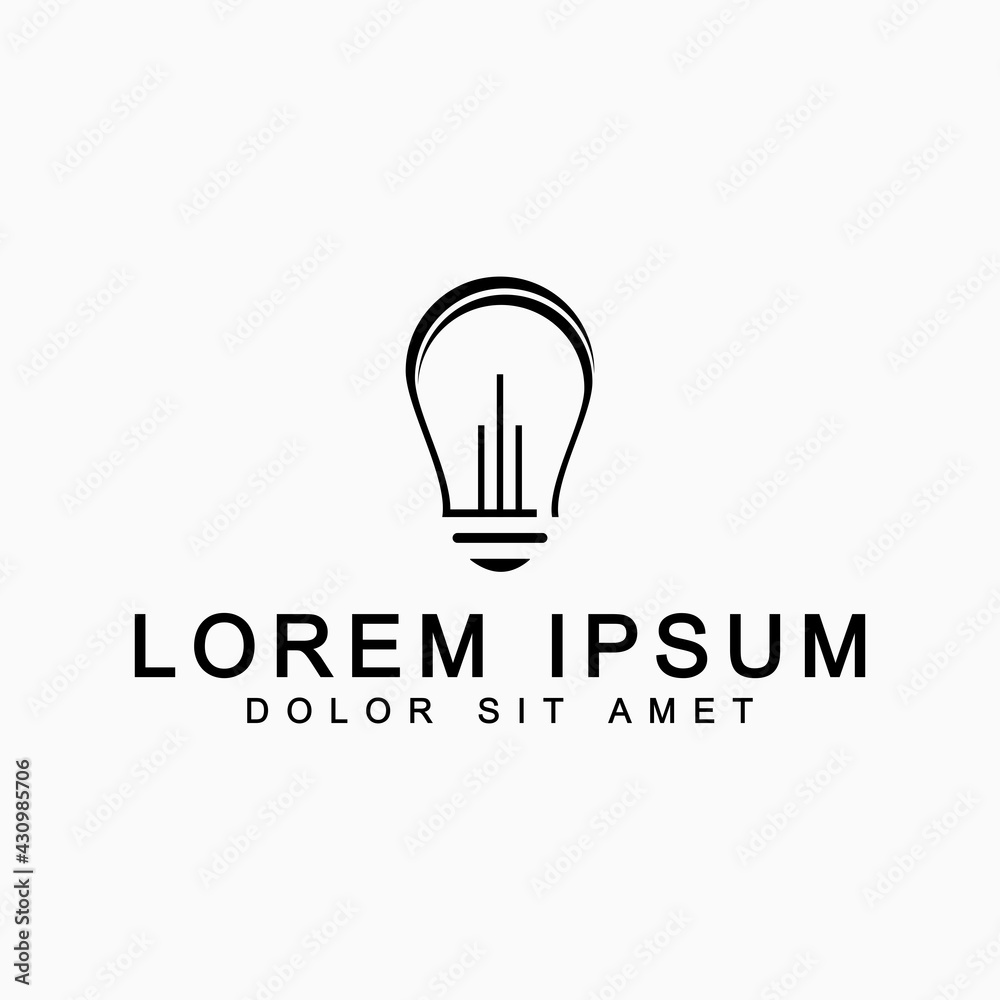 bulb icon logo vector