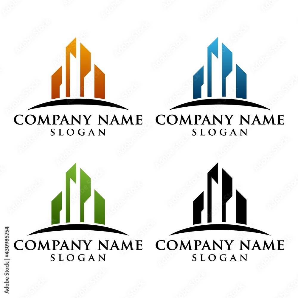 Modern Building logo design template vector Modern Building logo design template vector
