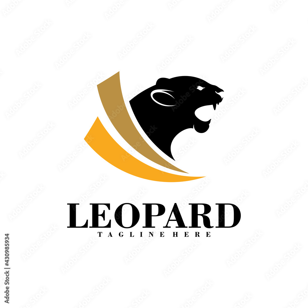 Leopard logo vector design template. Leopard logo concept design