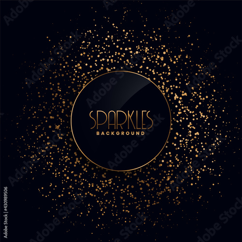 golden glitter frame shiny background design