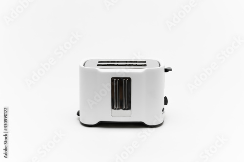 beautiful modern toaster on a white background. appliances for the kitchen. stylish toaster. multifunctional toaster.