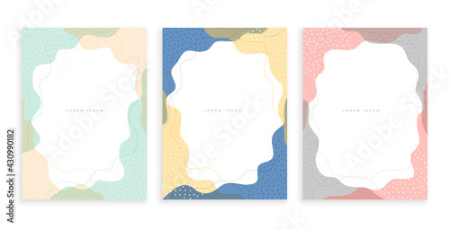 abstract memphis minimal posters template set