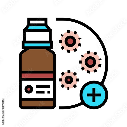 drugs infection treatment color icon vector. drugs infection treatment sign. isolated symbol illustration