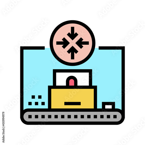 compression pharmaceutical production color icon vector. compression pharmaceutical production sign. isolated symbol illustration