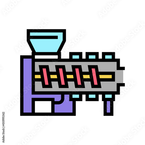 hot melt extrusion pharmaceutical production color icon vector. hot melt extrusion pharmaceutical production sign. isolated symbol illustration