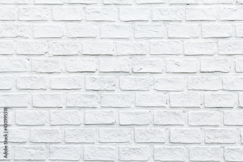 The Modern white brick wall texture for background. abstract design background
