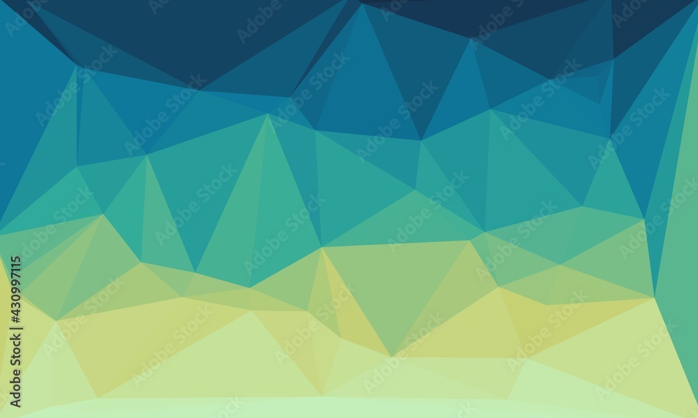 Fototapeta premium Creative blue prismatic background with polygonal pattern