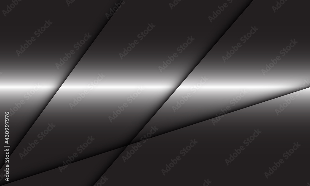 Abstract grey metallic shadow line cross design modern luxury industrial background vector illustration.