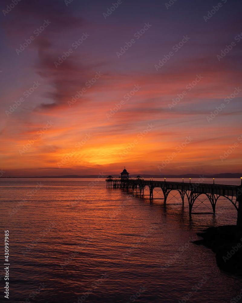 Clevedon Pier at Sunset