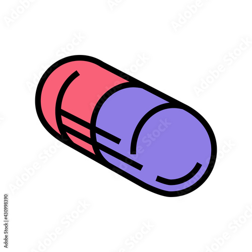 capsule medicament pharmaceutical production color icon vector. capsule medicament pharmaceutical production sign. isolated symbol illustration