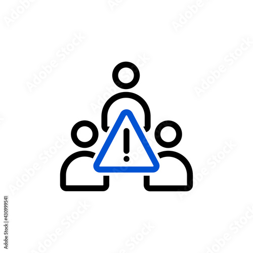 Social distancing Icon Explanation Mark