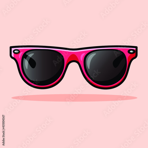 sunglasses pink color, vector design and isolated background.