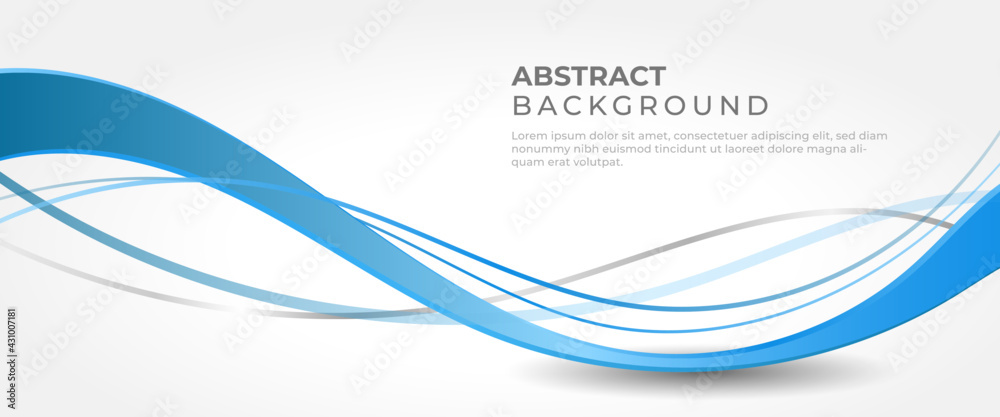 Modern banner design with abstract flow line shape and space for the text. Vector design isolated
