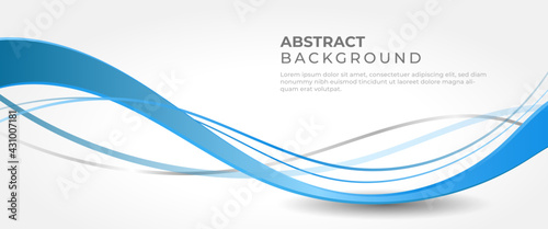 Modern banner design with abstract flow line shape and space for the text. Vector design isolated
