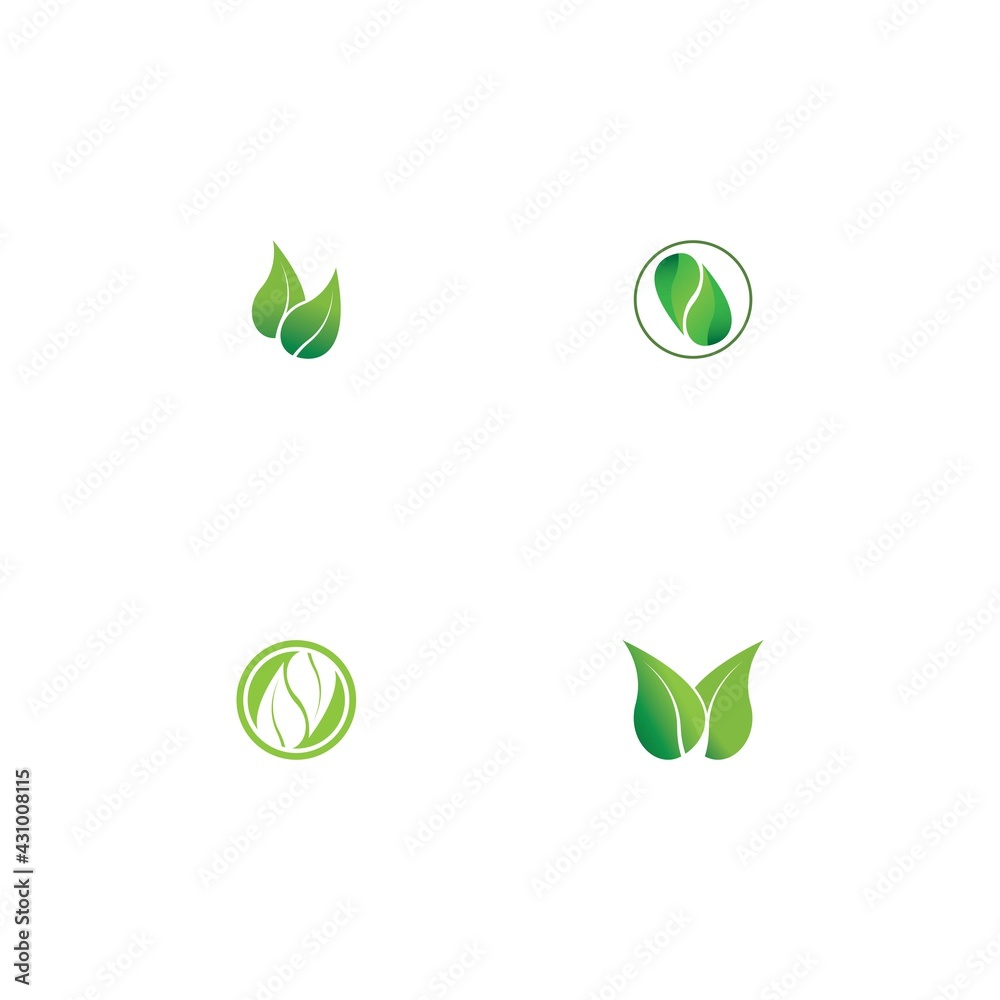 Logos of green Tree leaf ecology Logos of green Tree leaf ecology