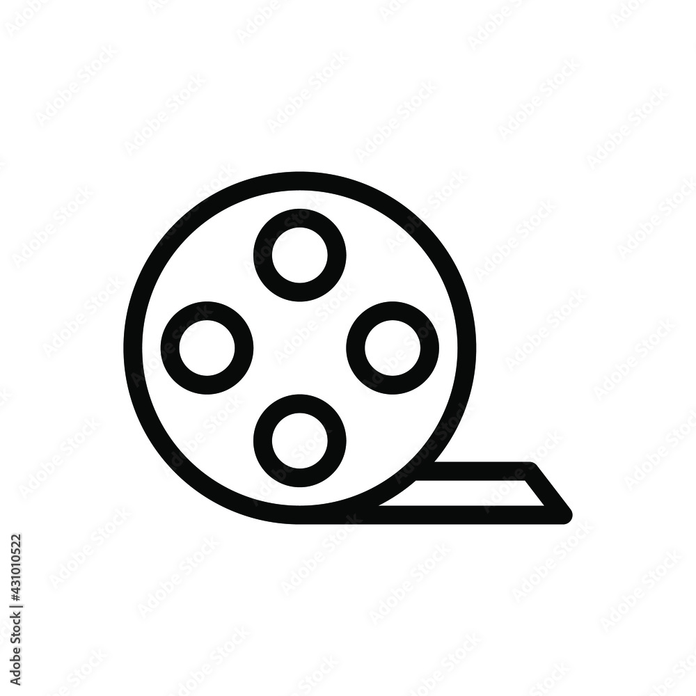 film reel line icon vector illustration