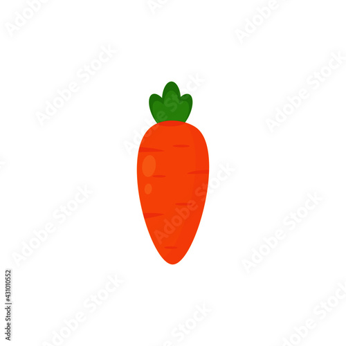 This is a carrot isolated on a white background. Vector illustration.