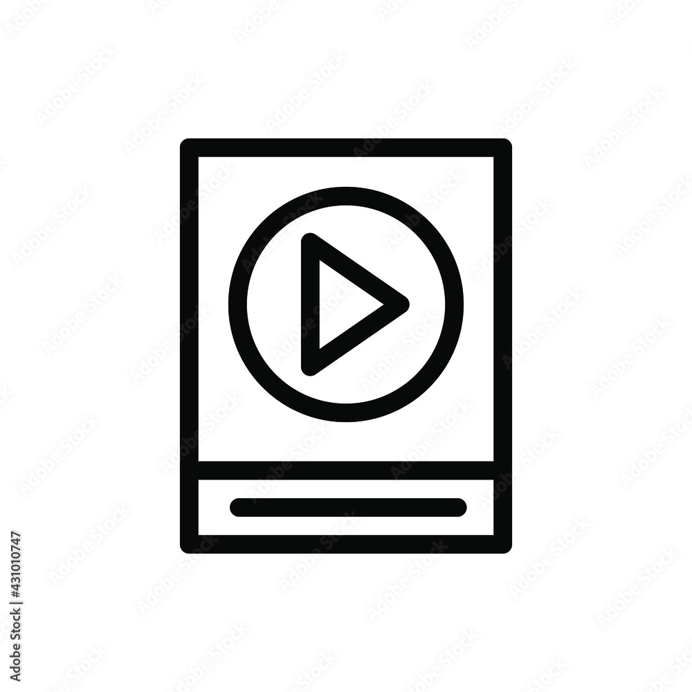 video player line icon vector illustration video player line icon vector illustration