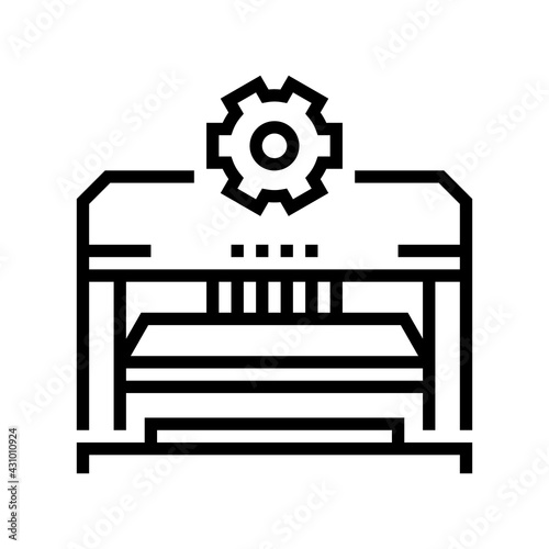 forming and punching parts car line icon vector. forming and punching parts car sign. isolated contour symbol black illustration