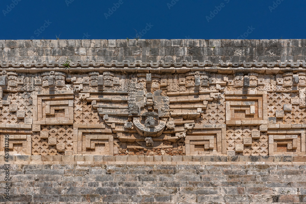Fototapeta premium ruins of the ancient Mayan city Uxmal. UNESCO World Heritage Site, Yucatan, Mexico