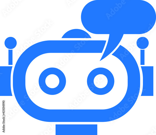 chat bot icon vector illustration, automatic message icon