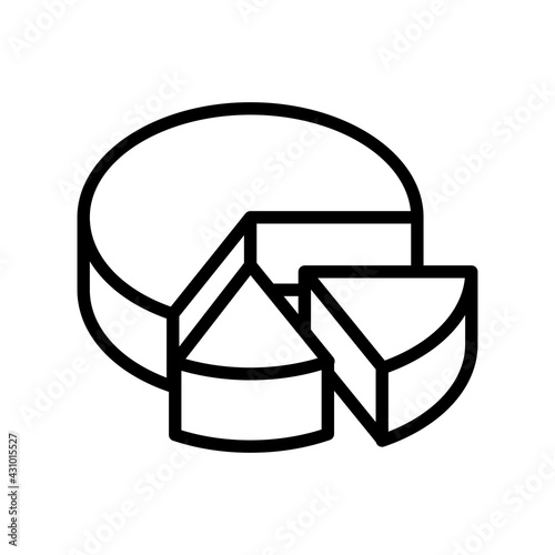 cooked cheese food dairy product line icon vector. cooked cheese food dairy product sign. isolated contour symbol black illustration