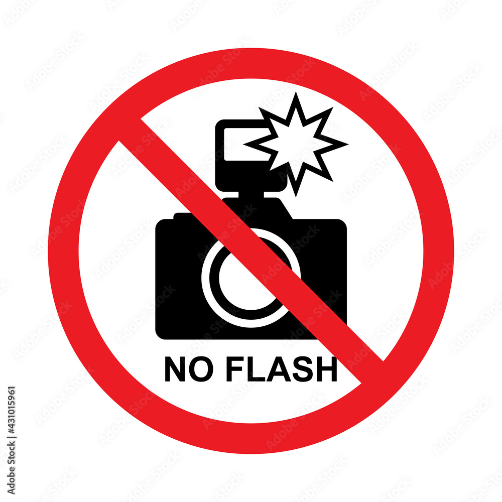 No Flash Photography Sign, Prohibition Symbol Sticker For, 59% OFF