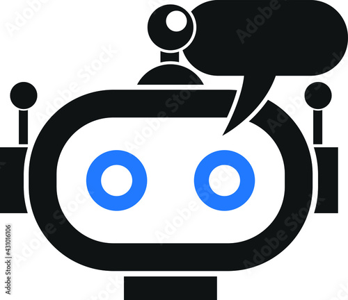chat bot icon vector illustration, automatic message icon