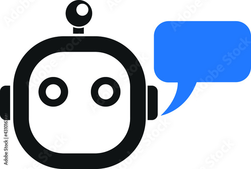 chat bot icon vector illustration, automatic message icon