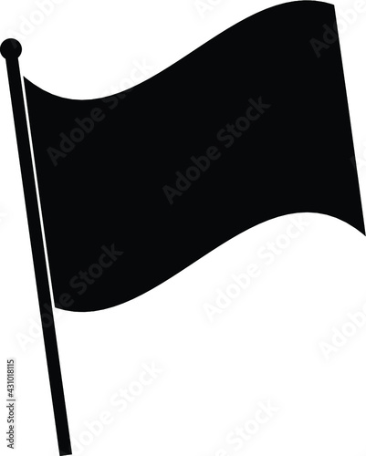 Flag waving vector icon with room for copy space and transparent background. Available in EPS10, jpg and can be saved as SVG.