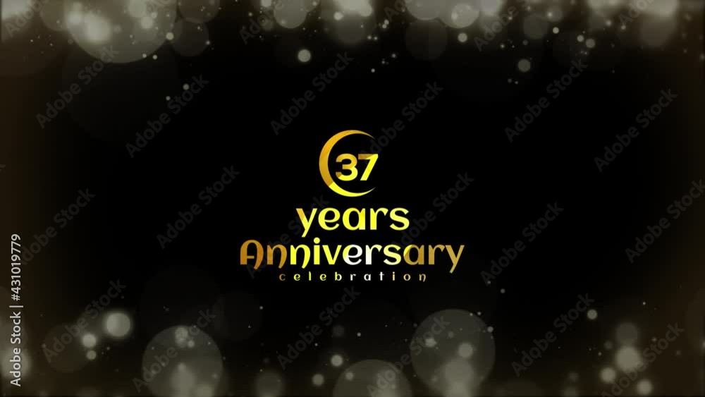 Celebration of 37 Years Anniversary Day Party , invitation Moments Gold Color Creative Logo Videos Celebration of 37 Years Anniversary Day Party , invitation Moments Gold Color Creative Logo Videos