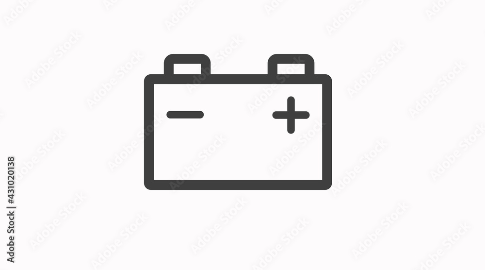 Battery Icon. Vector isolated flat illustration of a battery Battery Icon. Vector isolated flat illustration of a battery