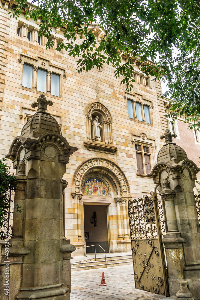 Old Seminary (Seminari Conciliar de Barcelona) building. Barcelona, Catalunya, Spain.