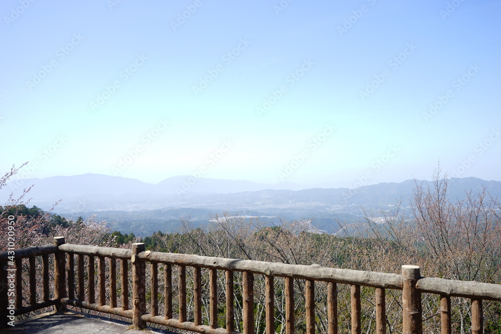 Landscape of Mount Yoshino from Takagiyama Observatory in Nara Prefecture - 日本 奈良 吉野山 高城山展望台からの眺望