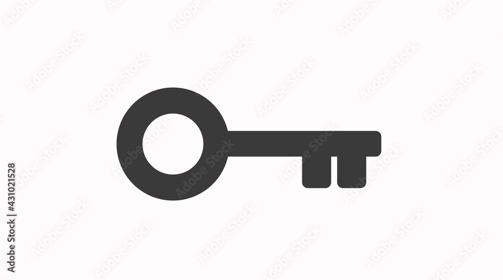 Key Icon. Vecto flat isolated illustration of a key Key Icon. Vecto flat isolated illustration of a key