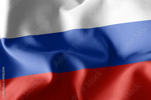 Free Download 3D rendering illustration flag of Russia. Waving on the wind fla - GFXLoad