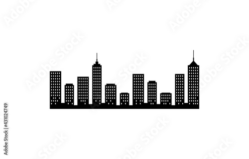 City building flat vector illustration