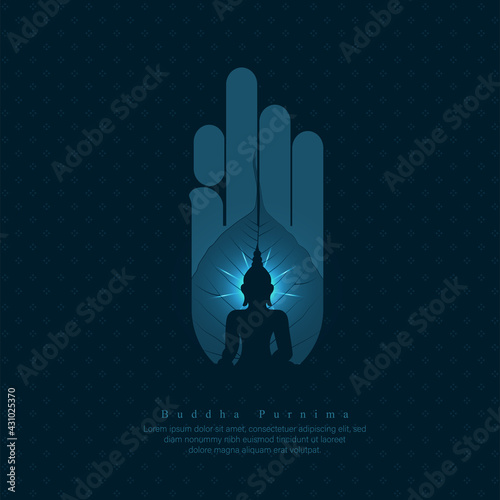 abstract illustration of Buddha Purnima Background.