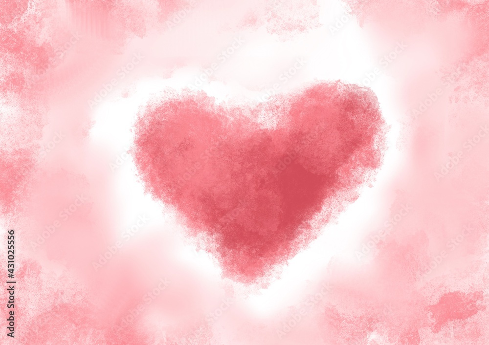 Pink heart illustration about love  Use it for media and design.