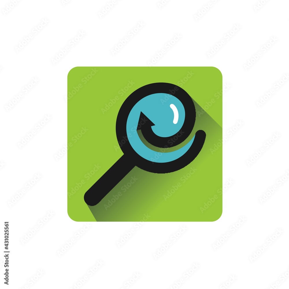 illustration vector graphic of magnifying glass and initials e. Logo perfect for e logo, internet, technology, applications, search etc.